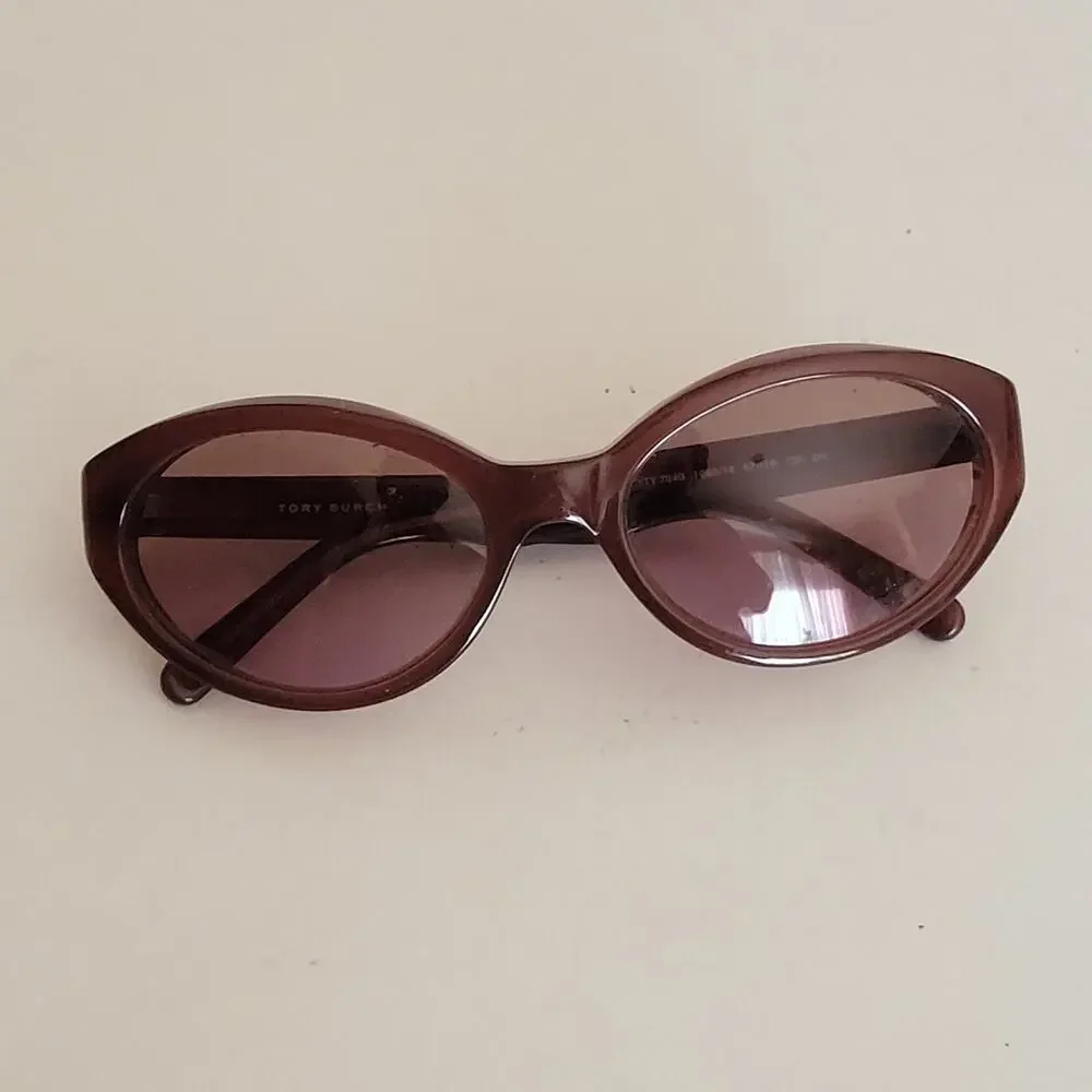 Tory Burch TY 7040 Sunglasses Burgundy Oval Cat Eye 1053/14 57x19x135 w/Case